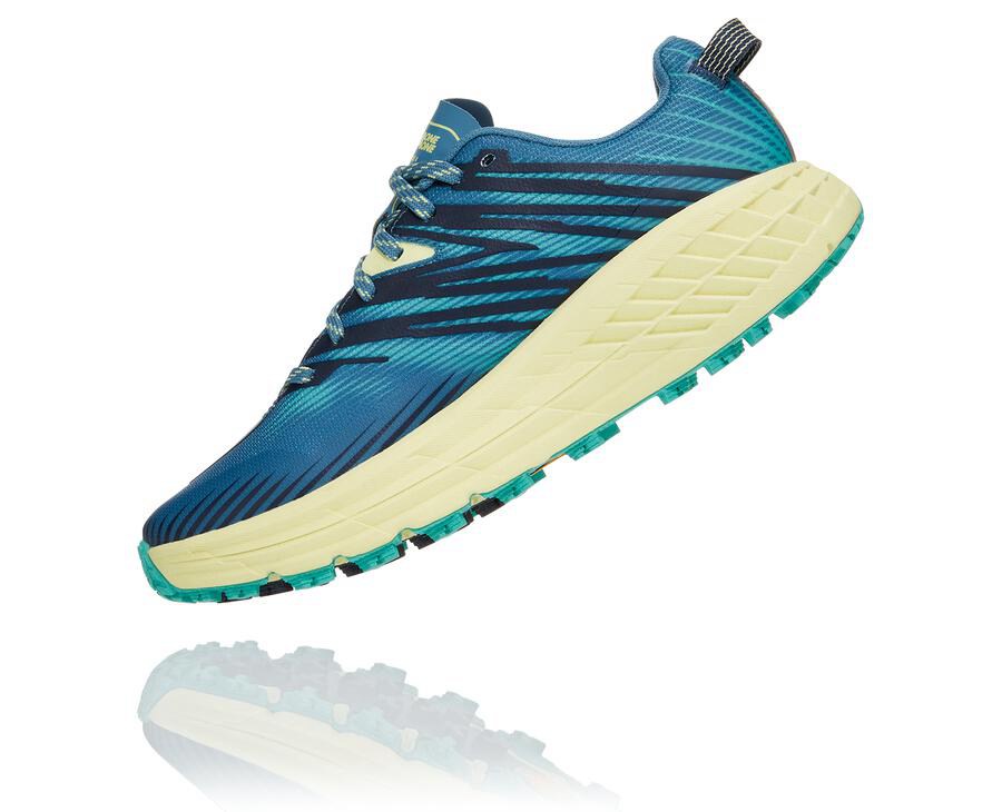 Hoka One One Trail Schoenen Dames - Speedgoat 4 - Blauw - OY7935842